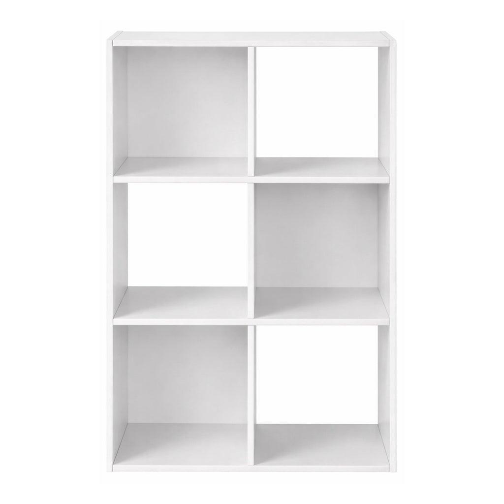 6 Cube Storage Organizer, White Portable for Home
