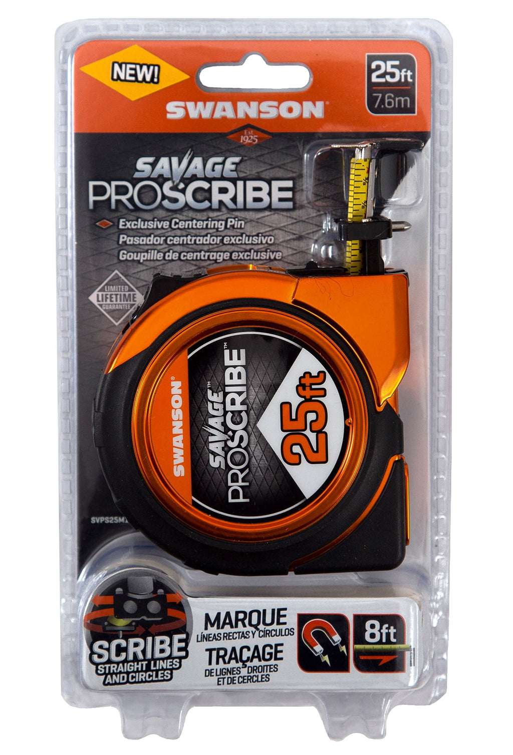 Savage 25-Foot Pro Scribe Magnetic Measuring Tape, Model - Image 4