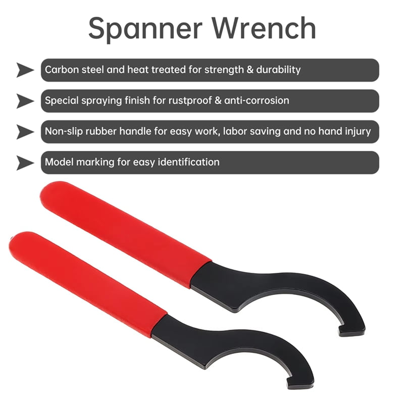 6pcs over Spanner Wrench Set for Suspension System Heavy Duty Adjustable Shock Wrench - Image 3