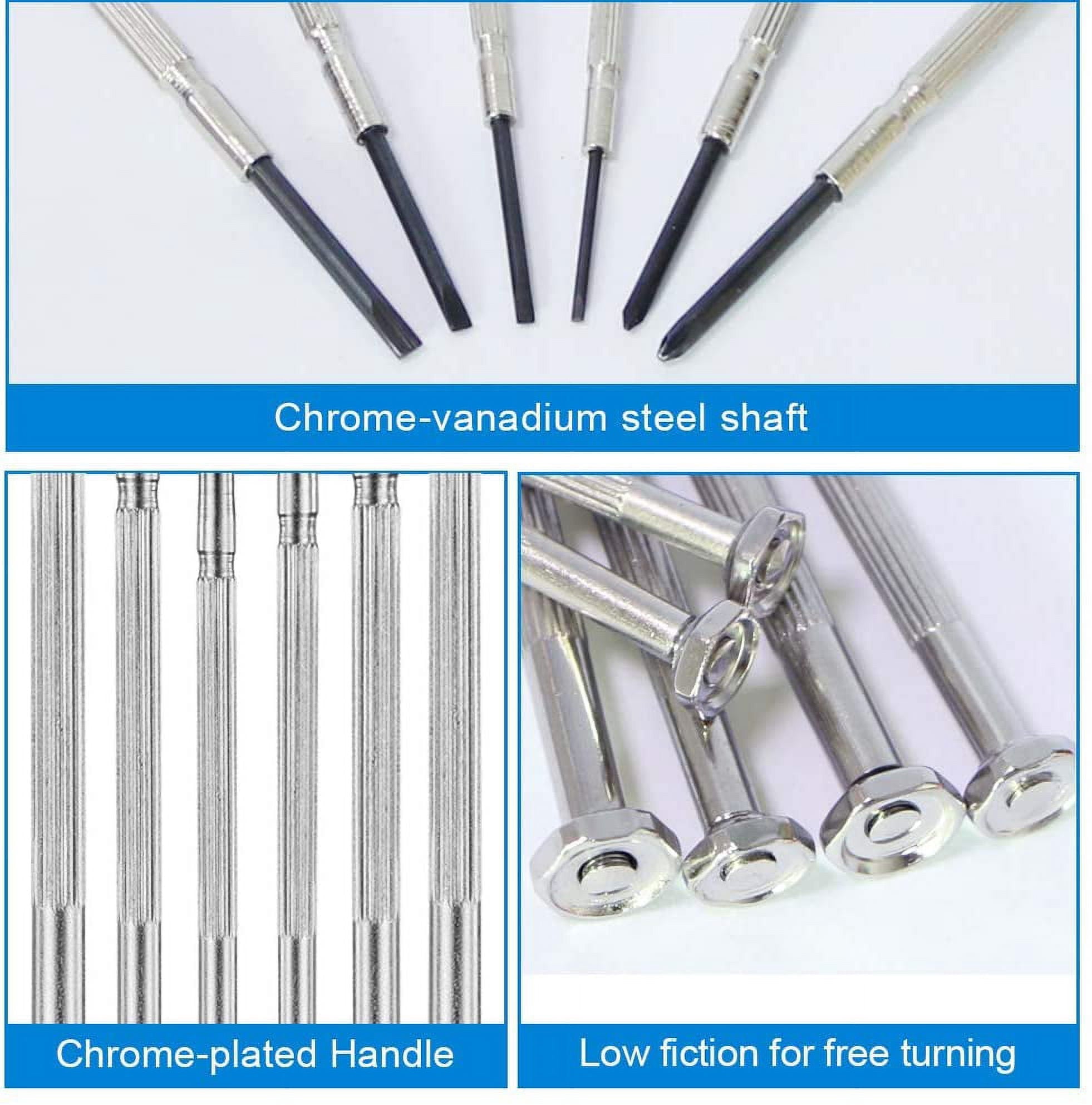 N1 Mini Screwdriver Set with Case, Precision Screwdriver Kit with 6 Different Size Flathead and Phillips Screwdrivers... - Image 3