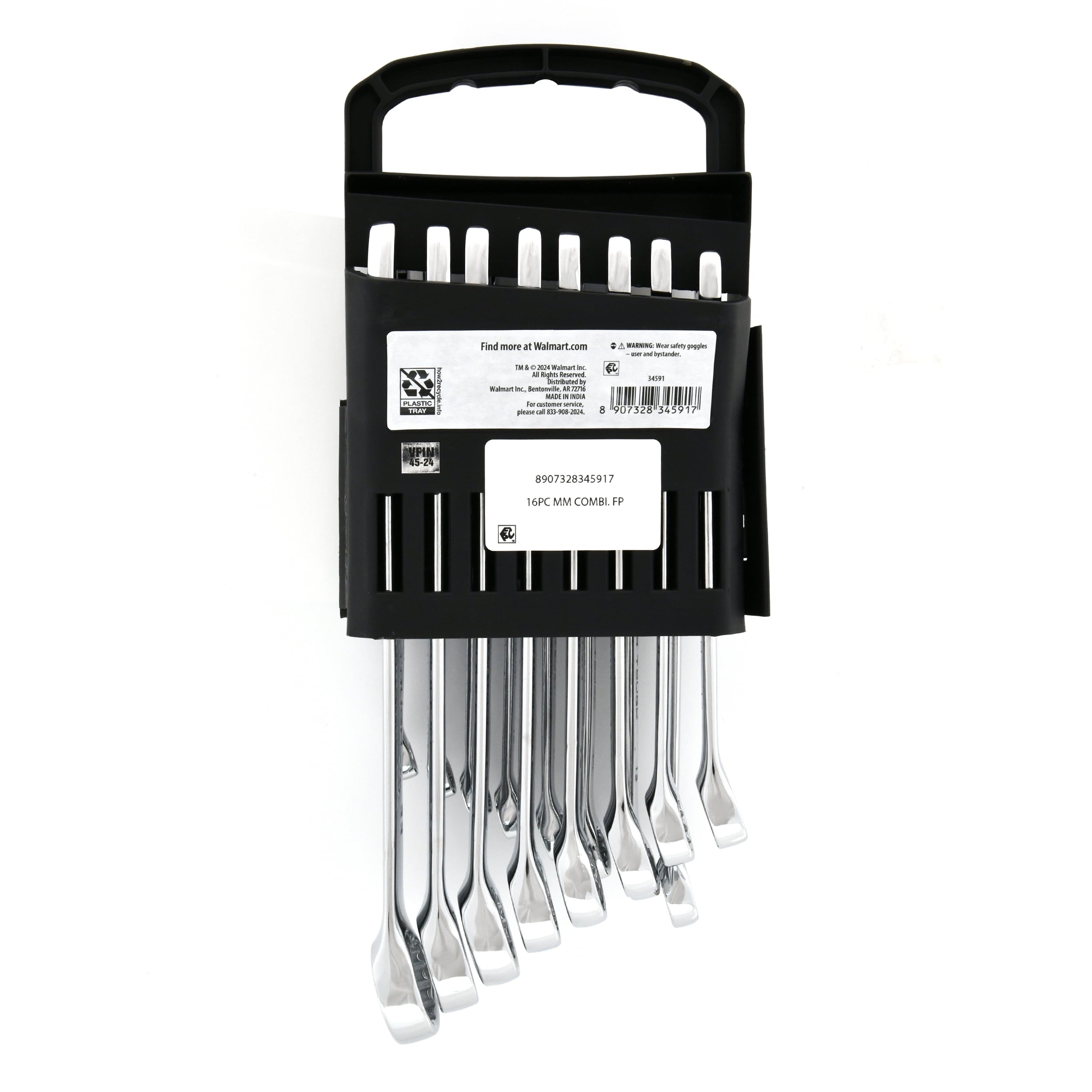 Hyper Tough 16-Piece Metric Combination Wrench Tool Set, Hand Tools - Image 2