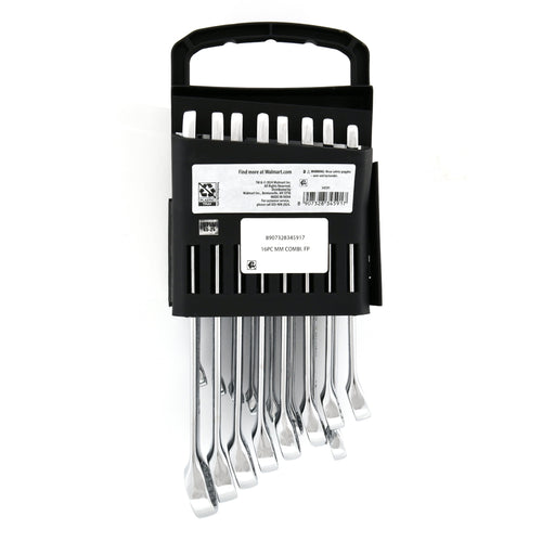 Hyper Tough 16-Piece Metric Combination Wrench Tool Set, Hand Tools - Image 2