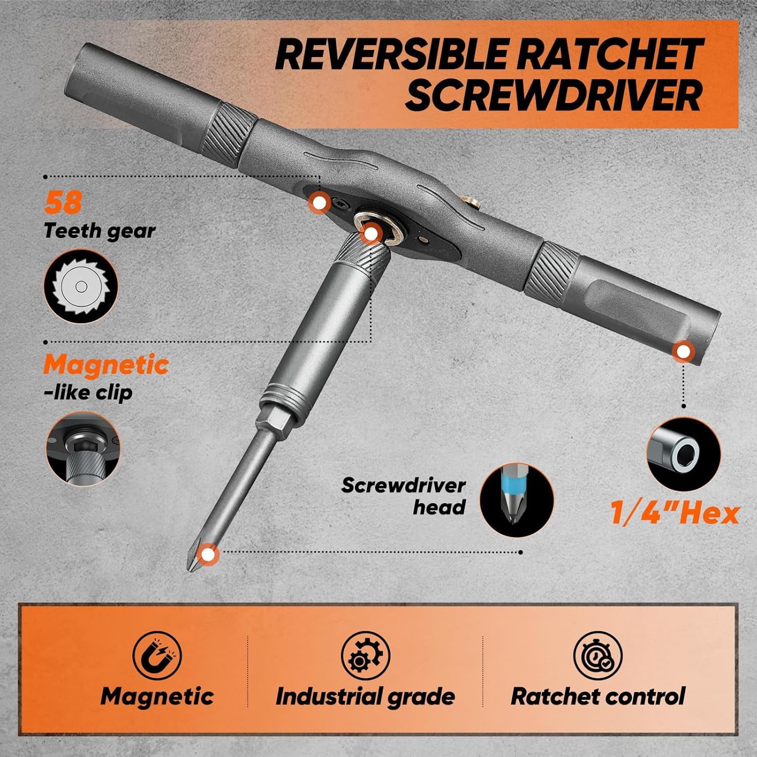 UU&T 42 in 1 Magnetic Screwdriver Set, Multi Bit Ratchet Screwdriver Set with T Handle, Portable Storage Case, DIY Repair Tool Kit for Elect - Image 2