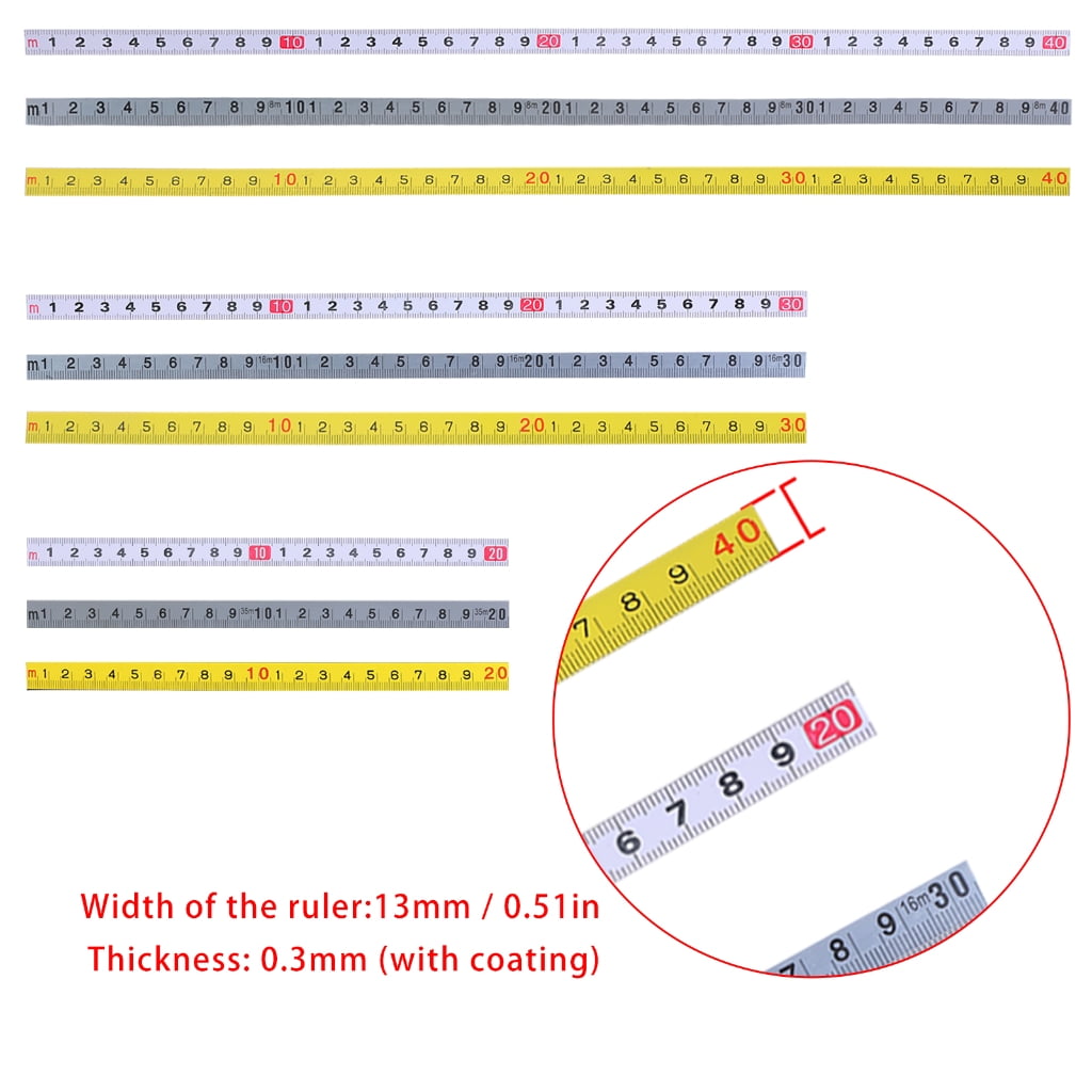 20/30/40cm High Precision Measurement Tool Tape Measure Portable Measuring Ruler for Home Crafts Adhesive Tape Measure - Image 5