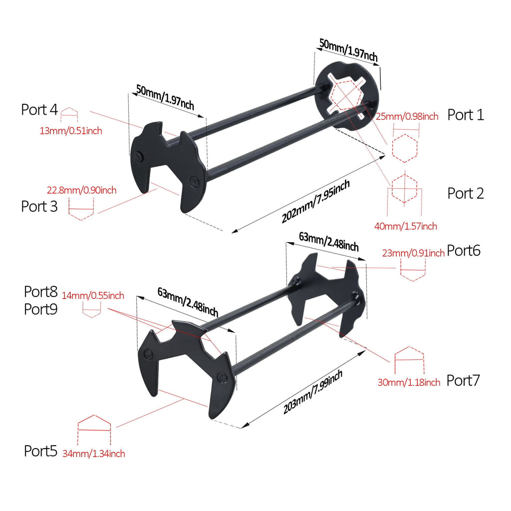 OKYMOTOR 4pcs Basin Wrench Set Labor-Saving Multifunctional Sink Wrench Universal Tool 1.32 lb 11.70 inch for Tight S... - Image 2