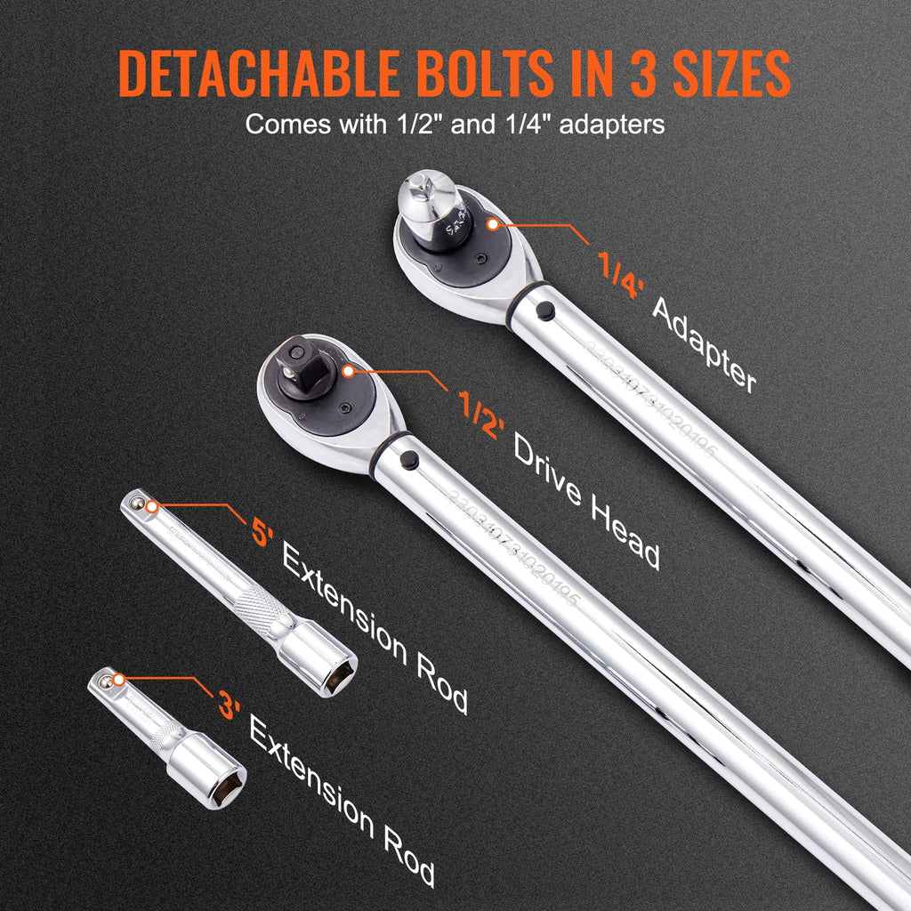 Torque Wrench, 1/2-inch Drive Click Mechanism, Torque Range 20-250ft.lb/34-340n.m, Bi-Directional Adjustability, Mech... - Image 5