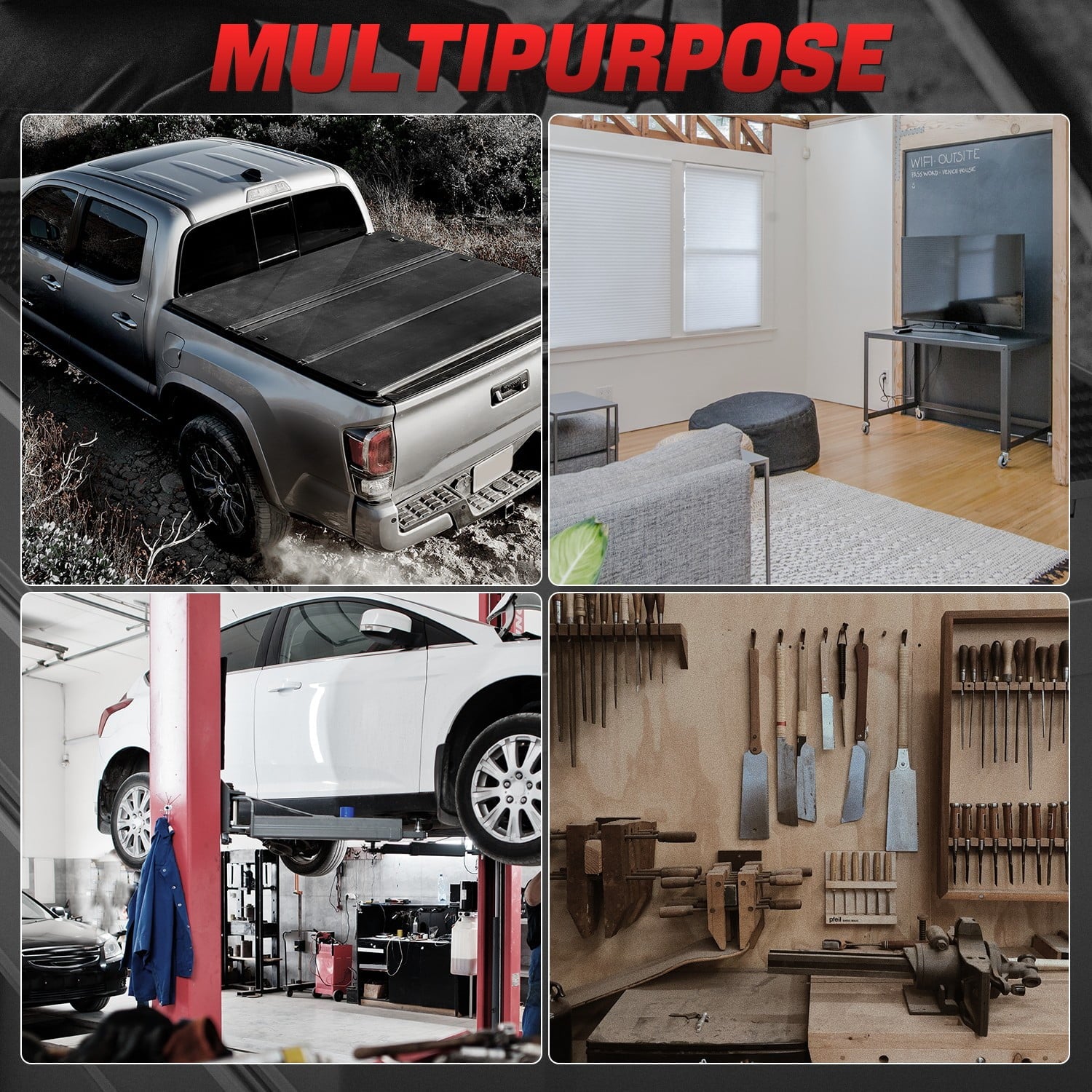 18" 17.7"x18" Aluminum Tool Box Pickup Truck Bed RV Trailer Storage w/Lock & Key Black - Image 5