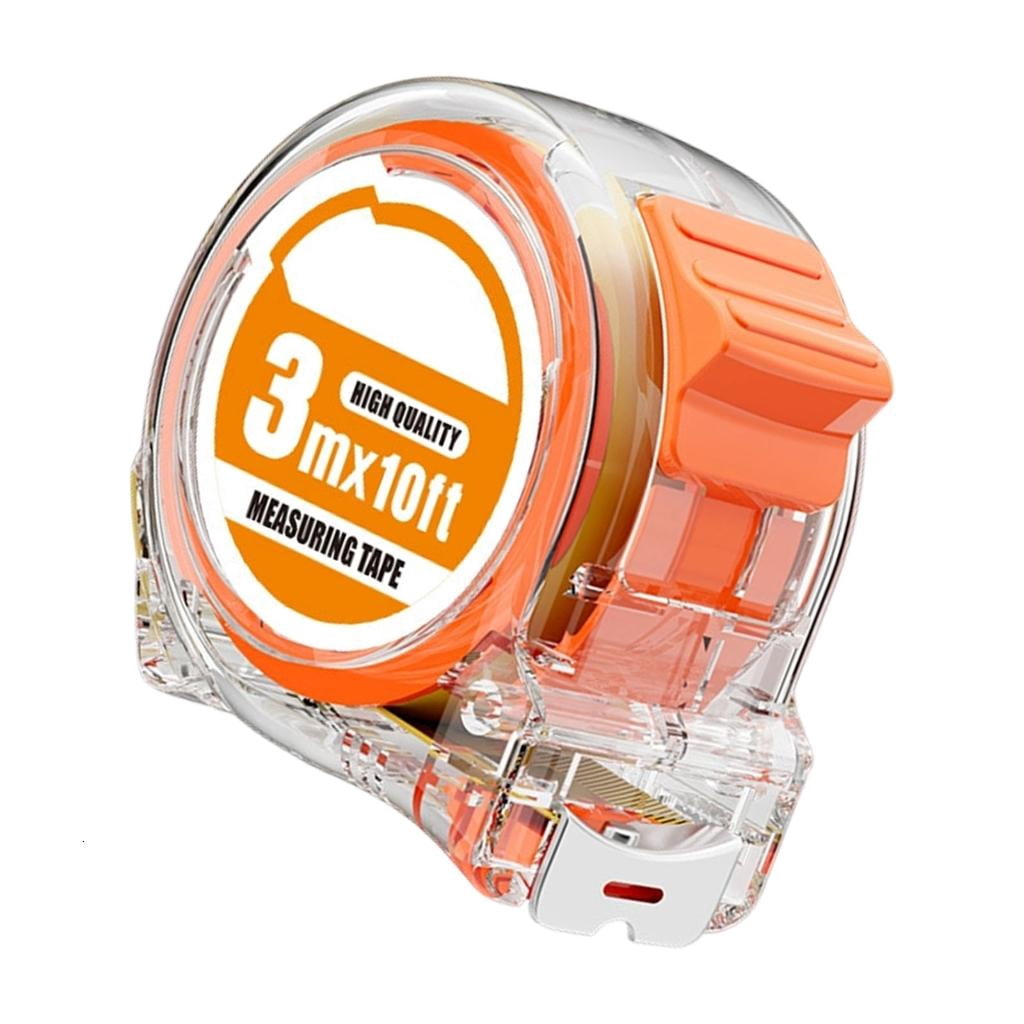 hejhncii Transparent Tape Measure With Inch Metric Scale Stainless Steel Construction 300/500/750/1000cm Option
