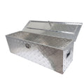 49 Aluminum Diamond Plate Tool Box 5 Bar Tread Chest Box Truck Storage Flat Bed Pickup ATV RV Trailer Organizer w/Key...