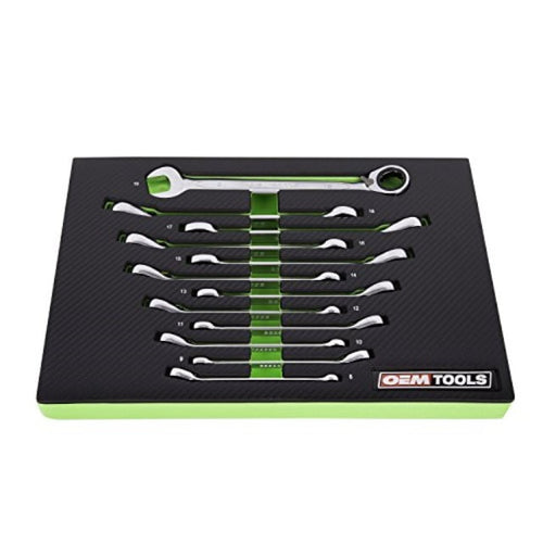 OEMTools 12 Piece RingStop Reversible Ratcheting Wrench Set (Metric)